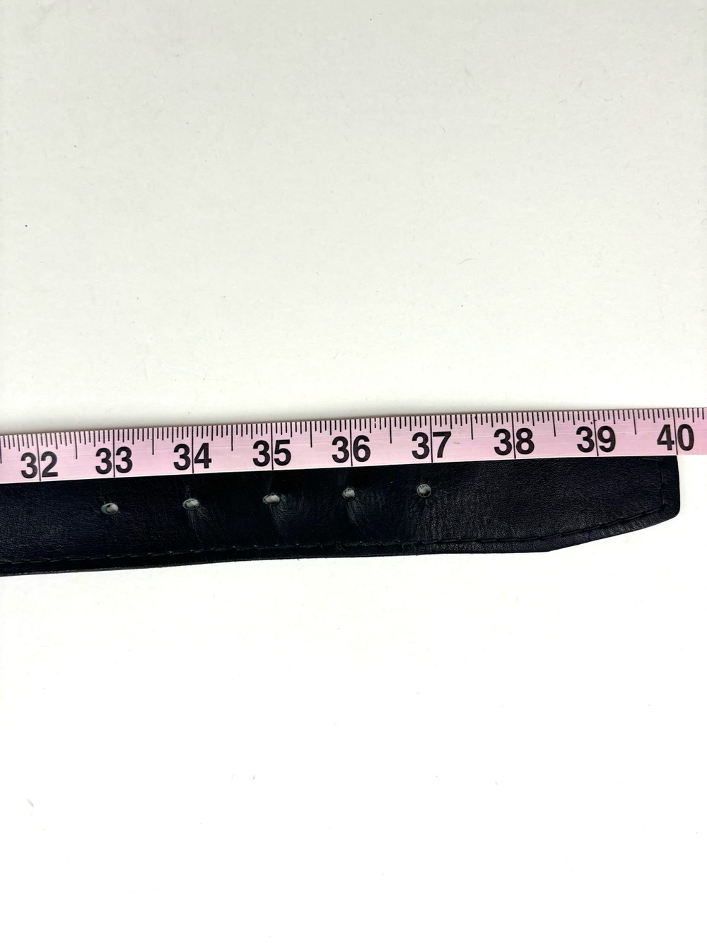 Vintage Black‎ Leather 80’s / 90’s  Biker Moto Punk Woven Detail Belt Unisex M/L - Picture 5 of 14